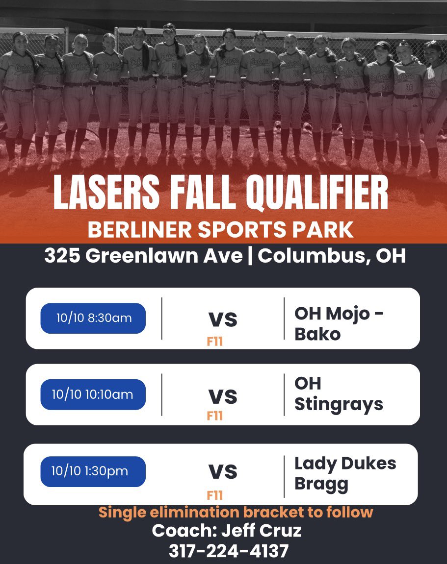 INGatorsCruz's tweet photo. Columbus, OH here we come! We are set to take the field Saturday morning, with bracket starting Sunday! https://t.co/cPGZMuwFxA