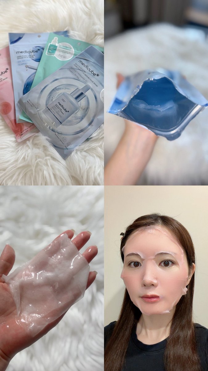 オフライン限定のmedicube7枚入りシートマスク4種、正直レビュー🙌  

なんと人気の美容液成分が1枚にぎっしり詰まってて超贅沢…！
とにかく美容液がヒタヒタ😳💧使うとお肌がしっかり潤う❕

お悩みに合わせて選べる4種類をまとめてみた👇

🤍 グリシルグリシンポアケアセラム
くすみ&毛穴の目立ちにアプローチ！透明感のある肌へ

💚 アゼライン酸1688 スージングセラム 
ベタつきやニキビが気になる時の皮脂抑制ケアに◎  

💙 ゼロ毛穴1DAYセラム
毛穴に効果的な成分で角質ケア！なめらかな肌へ

🩷 PDRNピンクビタコーティング
もっちり密着して、外したあとの肌がウルウルツヤツヤに！

毎日のケアにサッと使えて最高…！自分のお肌悩みに合わせて選んでみて😉

#PR  #medicube #メディキューブ