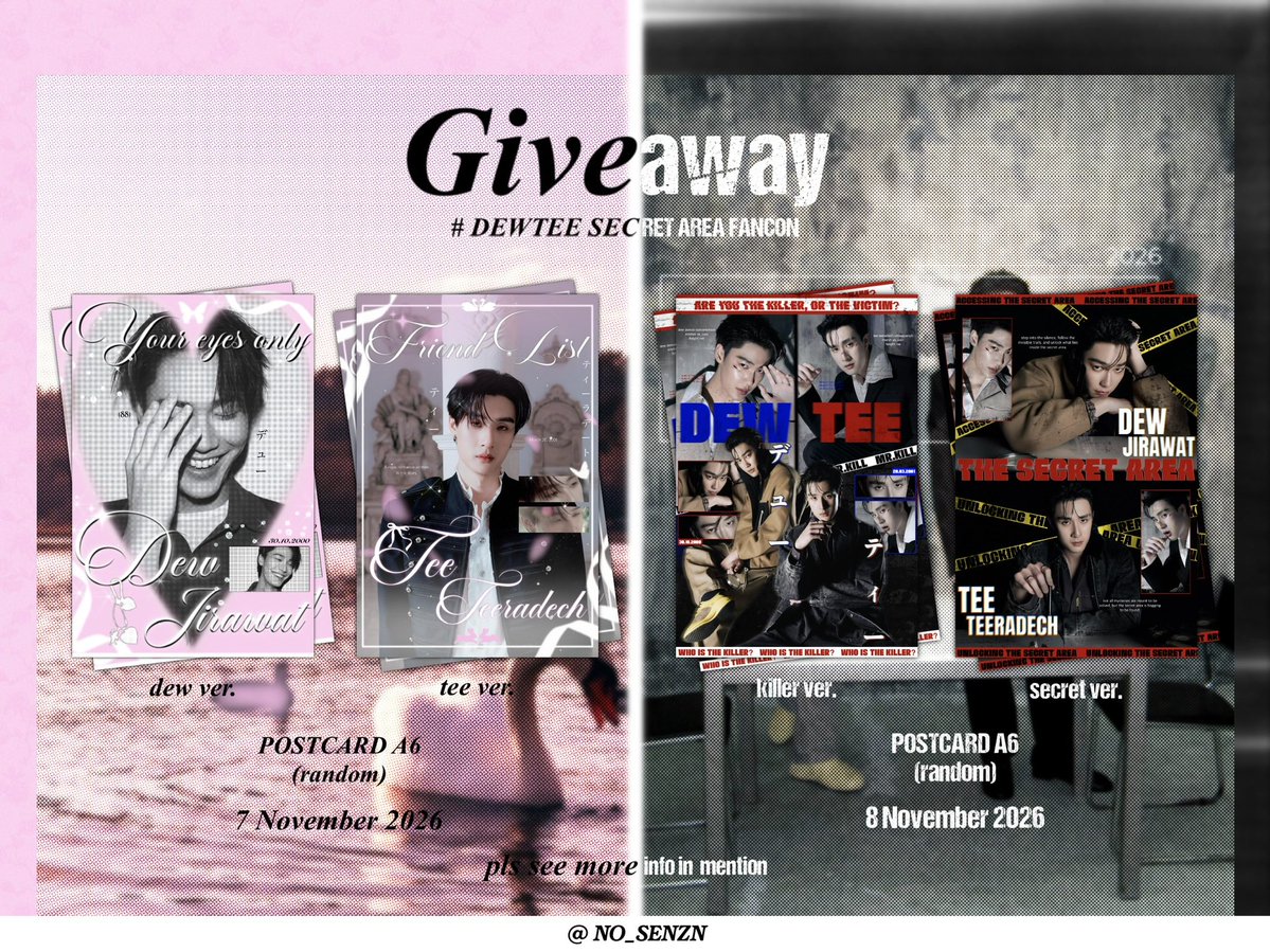 no_senzn's tweet photo. pls kindly rt. 
giveaway for #DewTeeFancon 🦊🐰!

@. dewteesecretareafancon
🗓️ 7-8 November 2026
Location: Union Hall, Union Mall 

(no exchange.)
**Please see more details in the mentions**

[ #dewtee #dew_jsu #tee_vtp ] https://t.co/BadYLb5qu4