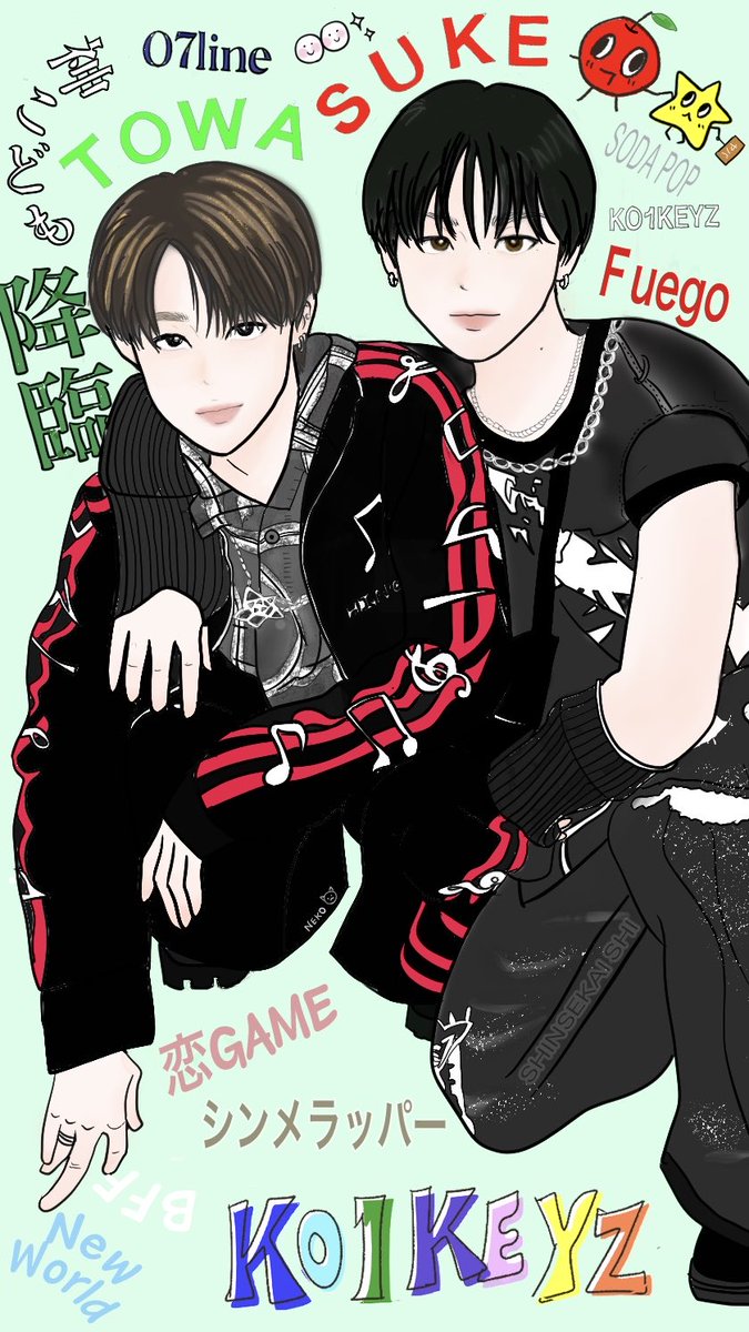 sumomo613763's tweet photo. とわすけあらためてデビューおめでとう🥳

はじめて絵を描いたので色々難しかったけどとわすけのことをたくさん考えられて楽しい時間だった

間違い探し（全12箇所）3分切れたら神レベル⁈

#KO1KEYZ_1007_Debut 
#KO1KEYZ #濱田永遠 #照井康祐
#とわすけ ☺︎☺︎✨ https://t.co/TOfKNI4dBw