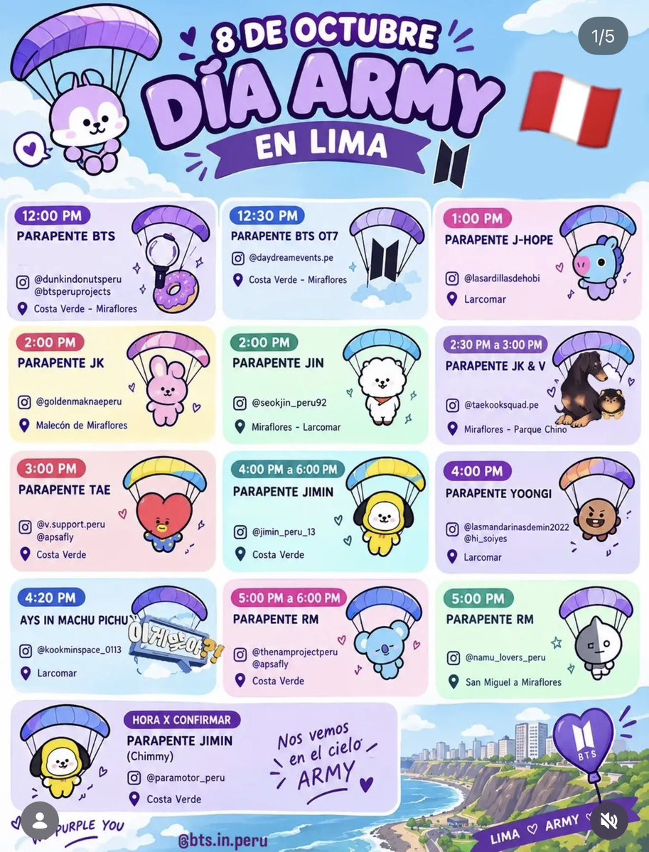 parkoookie's tweet photo. Hay demasiadas cosas para hacer mañana, este es el verdadero BTS in the city 🇵🇪 https://t.co/aD9ZLi4wI3
