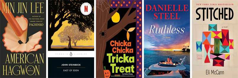 LangleyLibrary's tweet photo. This week the Langley-Adams Library has 61 new books.  New items include American Hagwon and East of Eden. https://t.co/75pD5YEzn7 https://t.co/rv9X23XmAz
