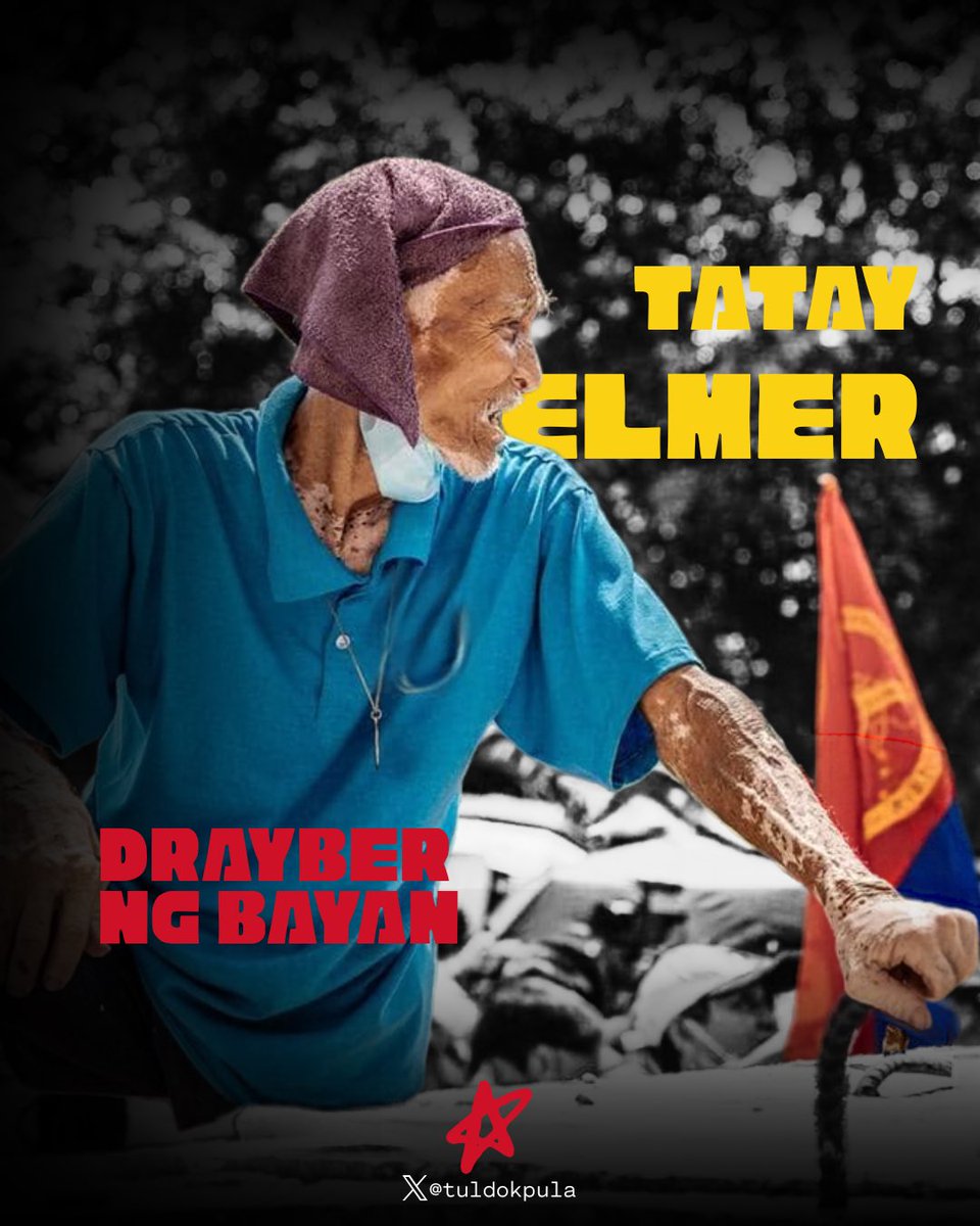tuldokpula's tweet photo. Pagpupugay sa isang buhay na inialay sa pakikibaka para sa bayan. Mabuhay si Tatay Elmer, mabuhay ang makabayang tsuper! https://t.co/xAu7hwy9Xd