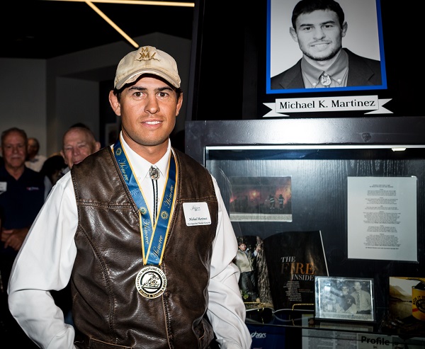 NWHOF's tweet photo. Michael Martinez was a two-time Colorado state high school champion for Pagosa Springs High School, a three-time Western Wrestling Conference champion and a four-time NCAA Division I qualifier for the University of Wyoming. #HispanicHeritageMonth
#NWHOF50 #SportForAll https://t.co/iSWNB84Ozg