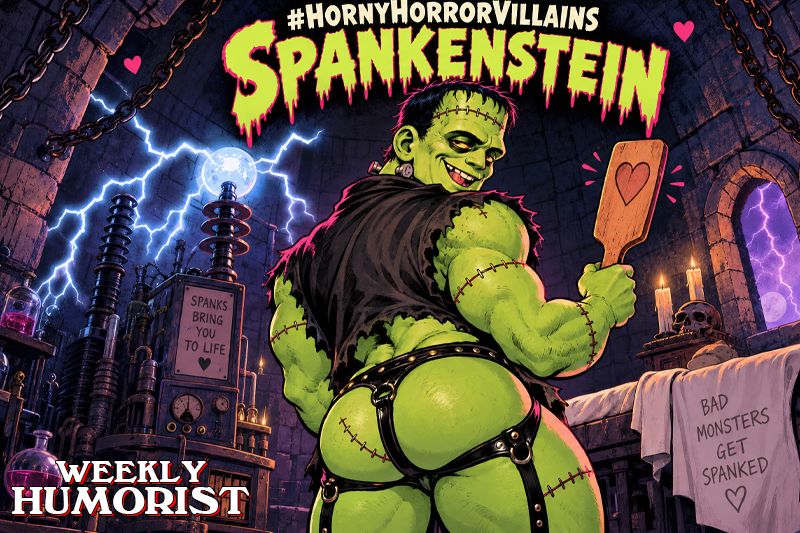 WeeklyHumorist's tweet photo. Let's play #HornyHorrorVillians on this week's #HashtagGame WINNING TWEETS go up on https://t.co/3euAi4o9YI #funny #jokes #puns #hashtags https://t.co/nblBsoff1t