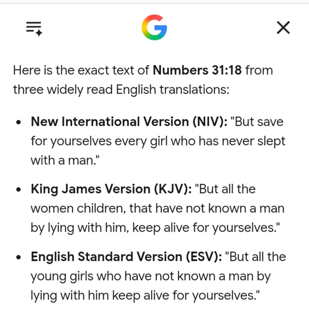 WesleyyJoness's tweet photo. @DKTruth77 @NueralBull @sneako Your God directly tells you to take young girls/women children 🤢 https://t.co/XgTcy0vTfi