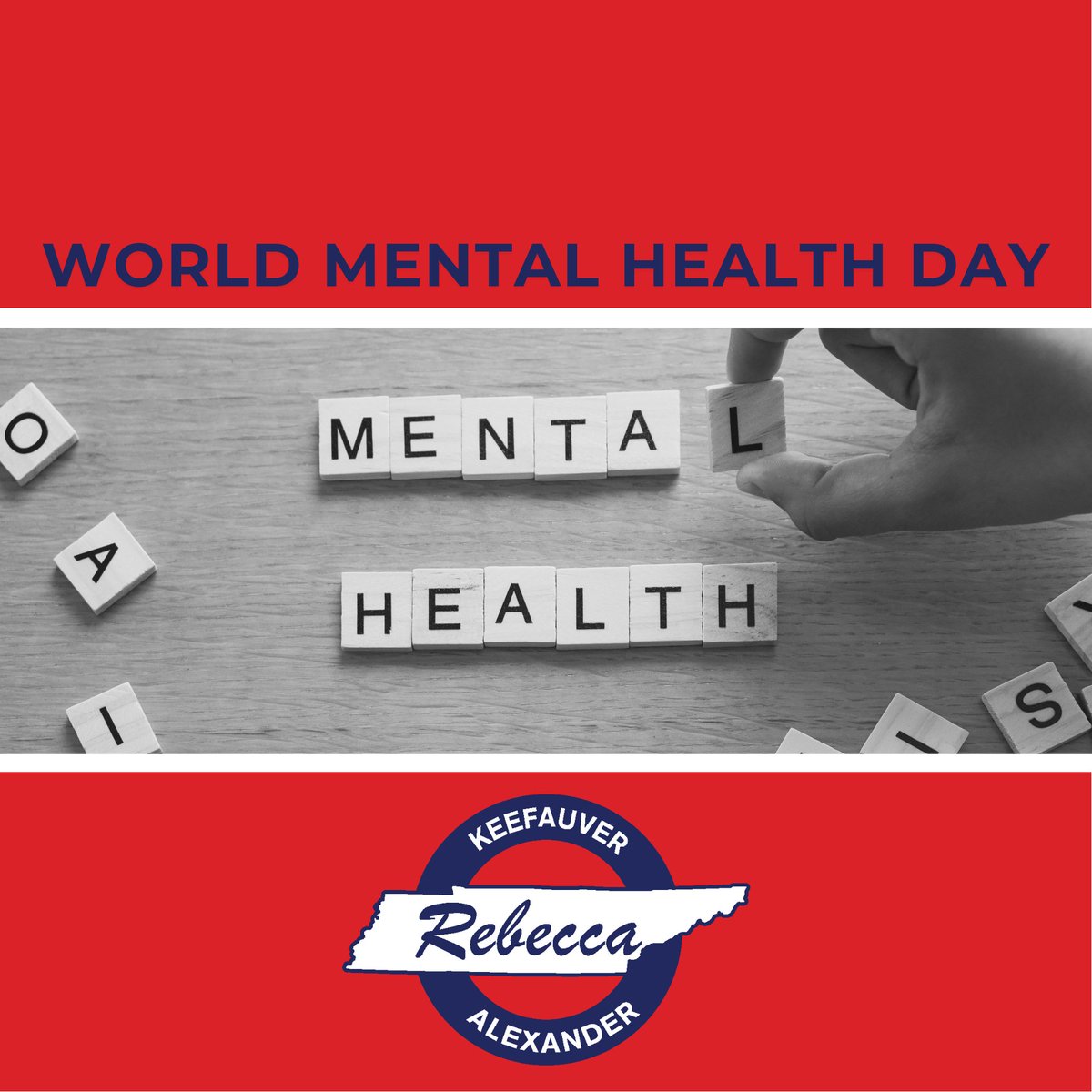 RepAlexander7's tweet photo. A healthy mind is vitally important to a healthy body. Today, on World Mental Health Day, we stand with everyone who is struggling, healing, or supporting someone they love. https://t.co/C6T2YaxFQa