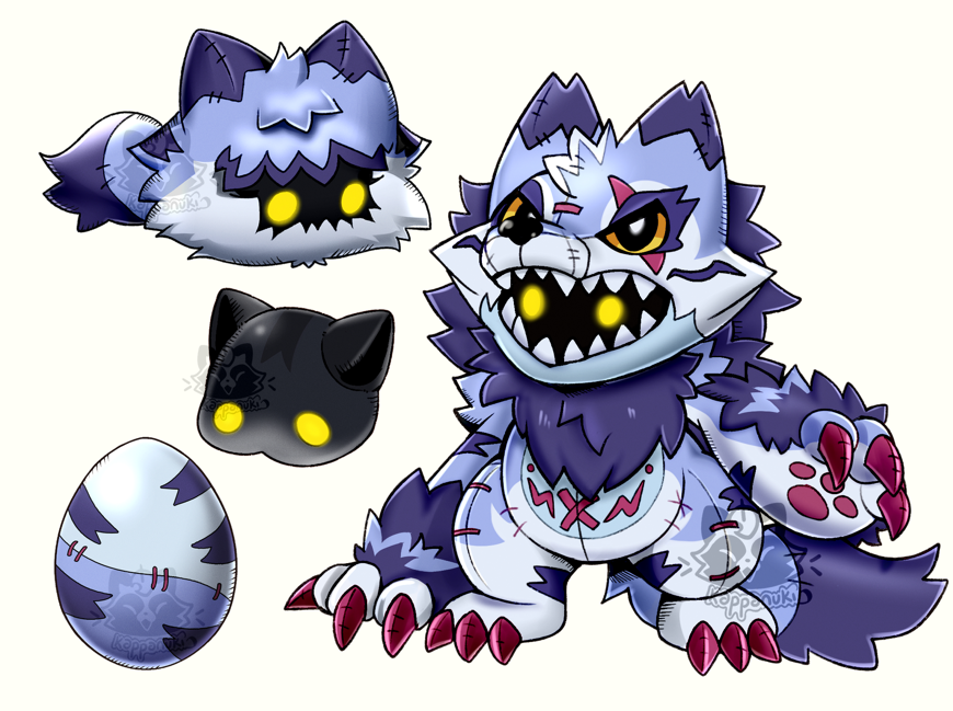 kappanuki's tweet photo. Pre-claimed Wolfpelt Digifake adopt!

Their new tamer wanted them to resemble Garurumon for intimidation! https://t.co/JGzqR0cEkX