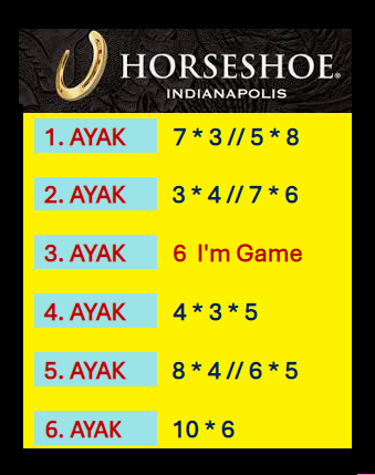 AyhanDevrimAkin's tweet photo. #Horseshoe #Indianapolis 🏇🇺🇸 #Indiana #Downs 🇺🇸🏇
07*Ekim 1. ve 2. Altılı Ganyan Şablonlarım...
Şansınız Bol Olsun. 🍀🍀🍀 https://t.co/nrhXzVPkzc