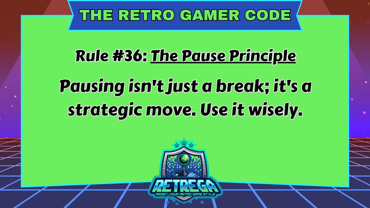 Retrega_Reset's tweet photo. Power isnโt always in the action. Sometimes the smartest move is stopping time, breathing, and coming back sharper. Pause like a pro. โธ๏ธ๐ง #PausePlay #RetroTactics #GameFocus https://t.co/w4a6IxkOUd