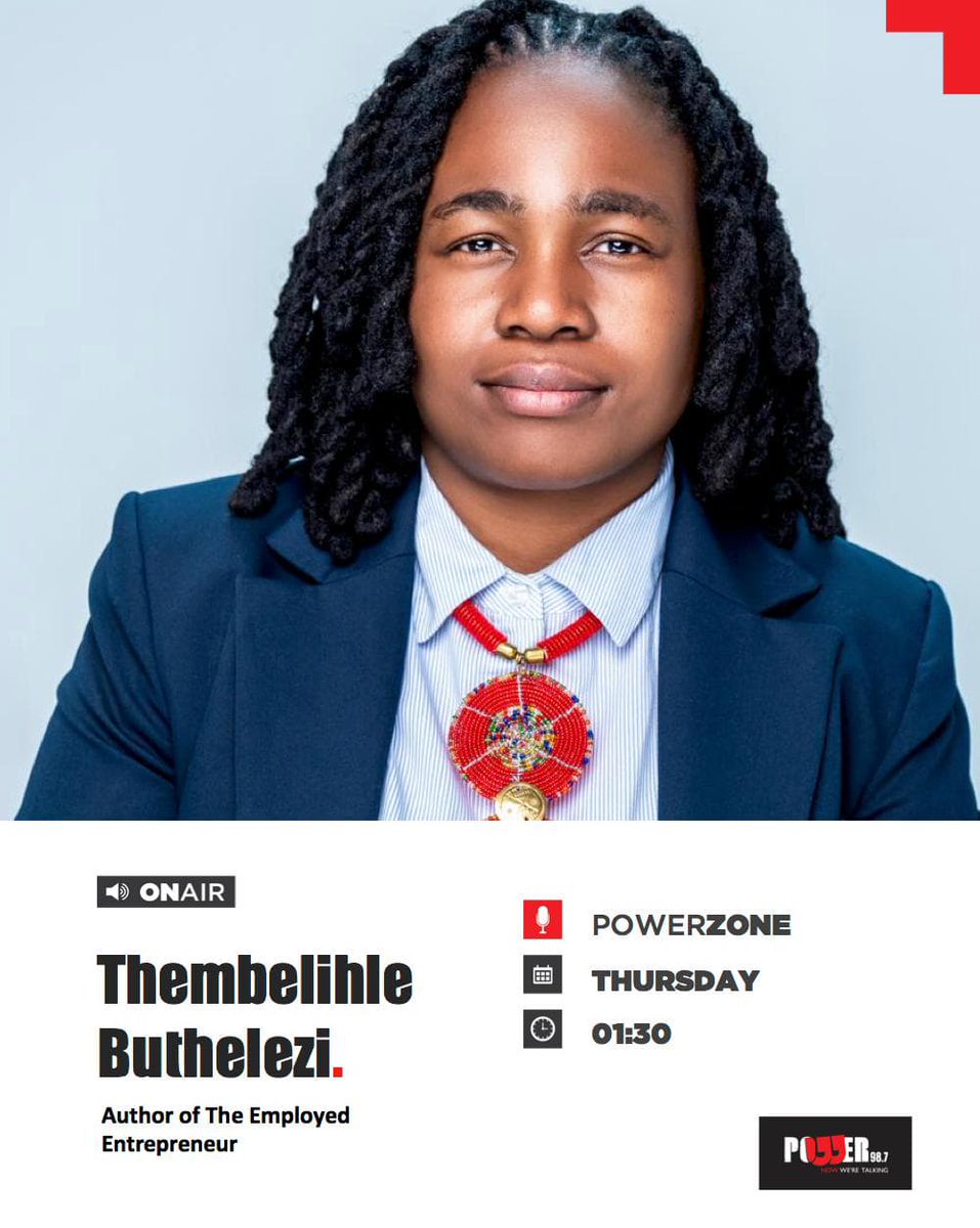 10bthembi's tweet photo. Your 9–5 could help fund your dream. Let’s talk about it.

Catch me on POWER FM at 1am on Thursday, 8 October, talking about The Employed Entrepreneur and building a business while you still have a job.

Night owls, this one’s for you! 🎙️

#TheEmployedEntrepreneur #PowerFM https://t.co/3pJpTTyhYZ