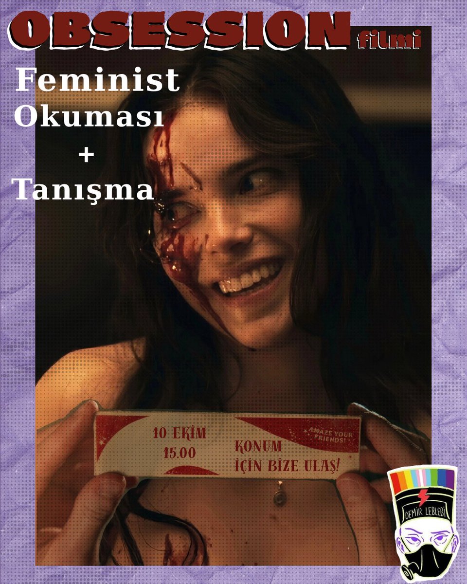 DemirLeblebj's tweet photo. 📍Ankara

Obsession filminin feminist okuması ve tanışma etkinliğinde bir araya geliyoruz.

Konum için bize ulaş aşkım! https://t.co/L8zKq9kG5o