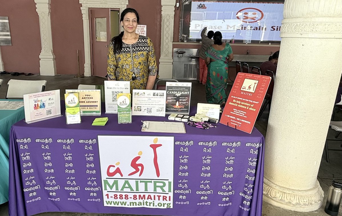 maitribayarea's tweet photo. On October 3, Maitri hosted a resource booth organized by the Hindu Community and Cultural Center - Shiva Vishnu Temple Livermore CA.
October being Domestic Violence Awareness Month, Maitri volunteers shared information and resources for survivors of DV and raised awareness. https://t.co/PerqBw630N