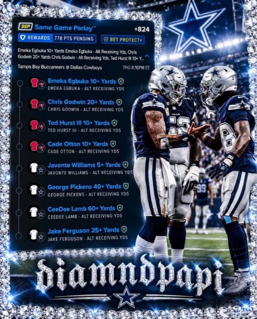 TianaLocks's tweet photo. 🏈 TNF PLAY #2 ✨

Round two. Same energy.
Let’s see this one hit. 🔒💰 https://t.co/QdAWlEfrPj