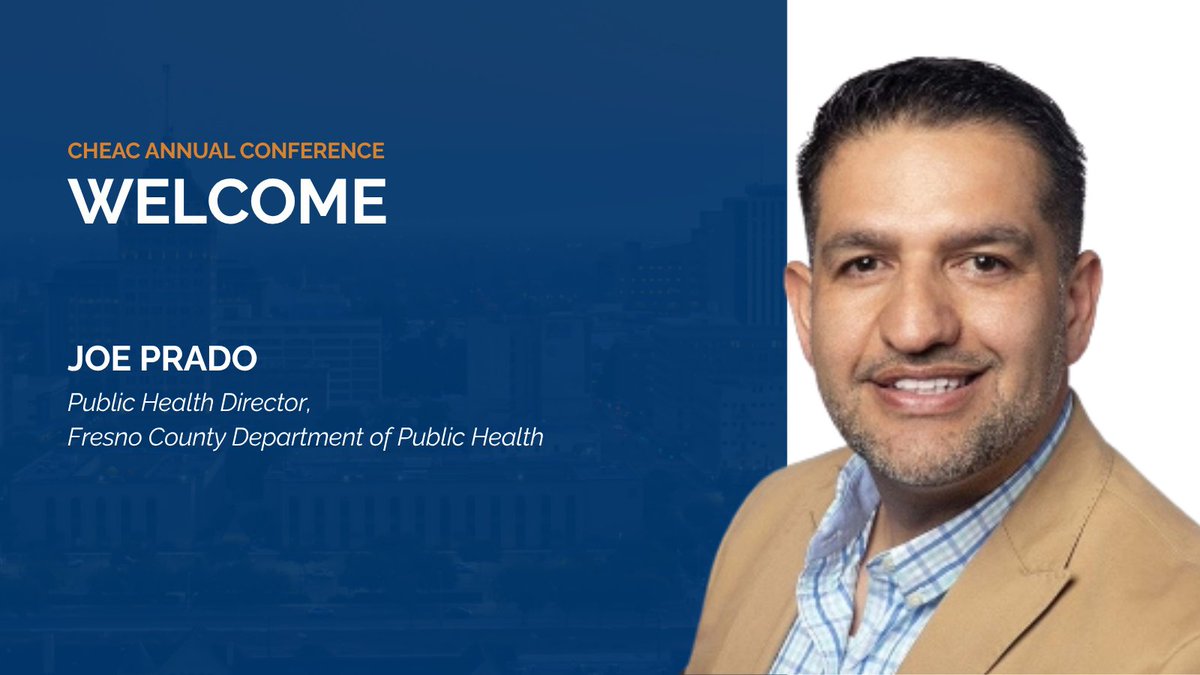 CHEAC's tweet photo. Good morning from Fresno County! #CHEAC26 is officially underway!

Thank you to Fresno County &amp; to Public Health Director Joe Prado for welcoming county health leaders from across the state to the Central Valley. https://t.co/yoDvCmilTj