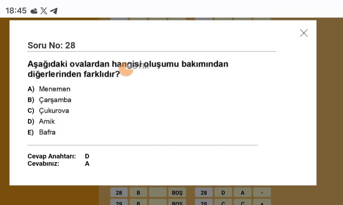 vedatkv3's tweet photo. Ben bu soruyu yemin edebilirim ki amik ovası yaptım ama A yaptığımı söylüyorlar şimdi ben son işaretlediğşm de oh basitti diye yorum yapmadığımı nasıl kabul edeyim anlatın komplo cu diyenler. https://t.co/dYIe5UyYq9
