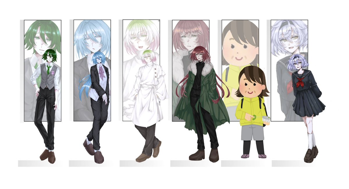 j0ktb's tweet photo. 普通塗りの立ち絵シリーズはこんなんかな https://t.co/KWjKAeyBgA