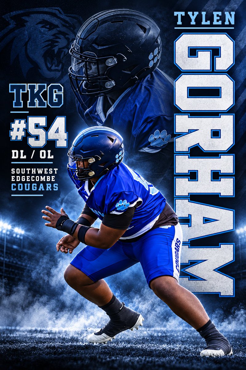 TylenGorham54's tweet photo. BIG MAN ON A BIG PLAY. DLINE-DOMINATION 
"SPECIAL TEAMS" 💥💪🏾🏈
Got up and BLOCKED THE FIELD GOAL to help shut down the scoring opportunity.
C/O 2027 | DL/OL
6’1” | 272 lbs | GPA 3.5
Southwest Edgecombe HS (NC)
#TKG54 #DL #SpecialTeams #BlockedKick #rivalgame @coachpoohward https://t.co/HKO37mEcWK