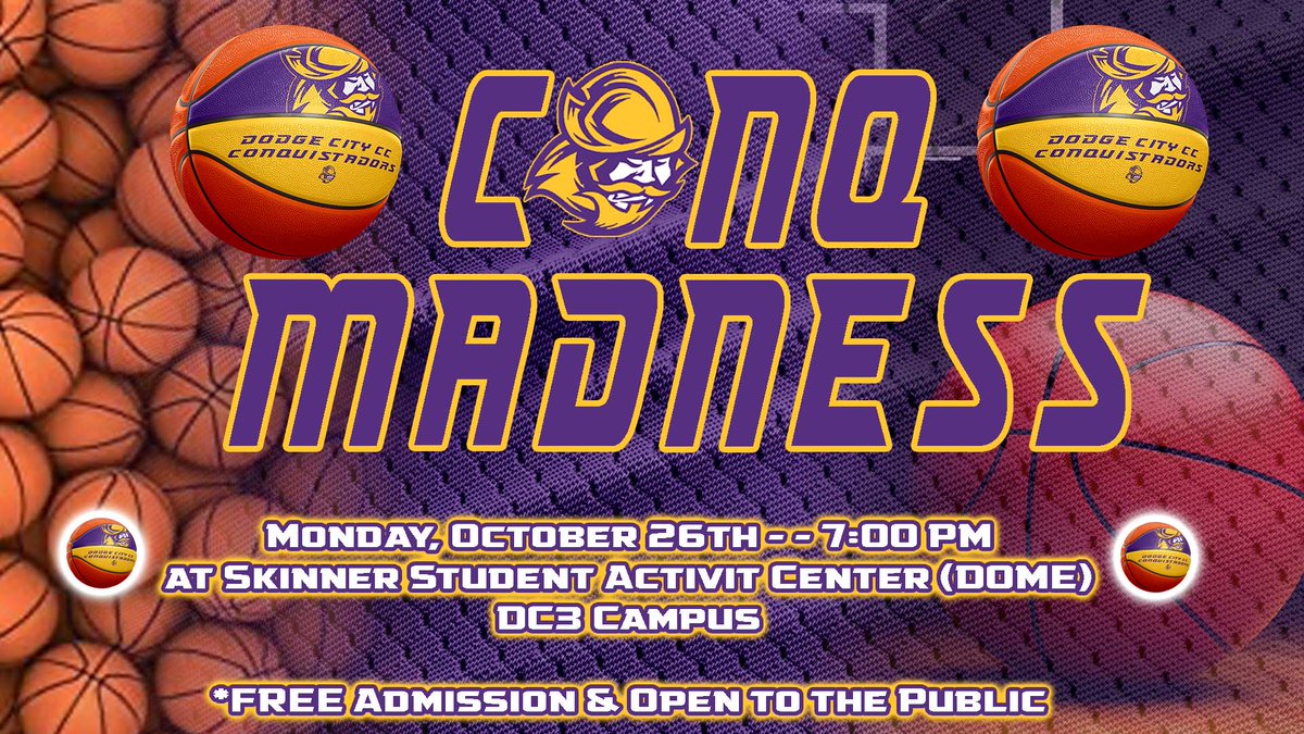 GoConqs's tweet photo. 🏀🚨CONQ MADNESS🚨🏀

Hoops season is just around the corner & CONQ Madness is coming up later this month

Monday, Oct. 26th 7:00pm - CONQ Madness...meet your Conq🏀teams...FREE event open to public #GoConqs

🏀Conq Bball team introductions
🏀3pt & dunk contests
🏀Scrimmages
🎁Giveaways
💻Watch: https://t.co/7kfd1ECYwj

Come out & have some fun!! #BurnTheBoats