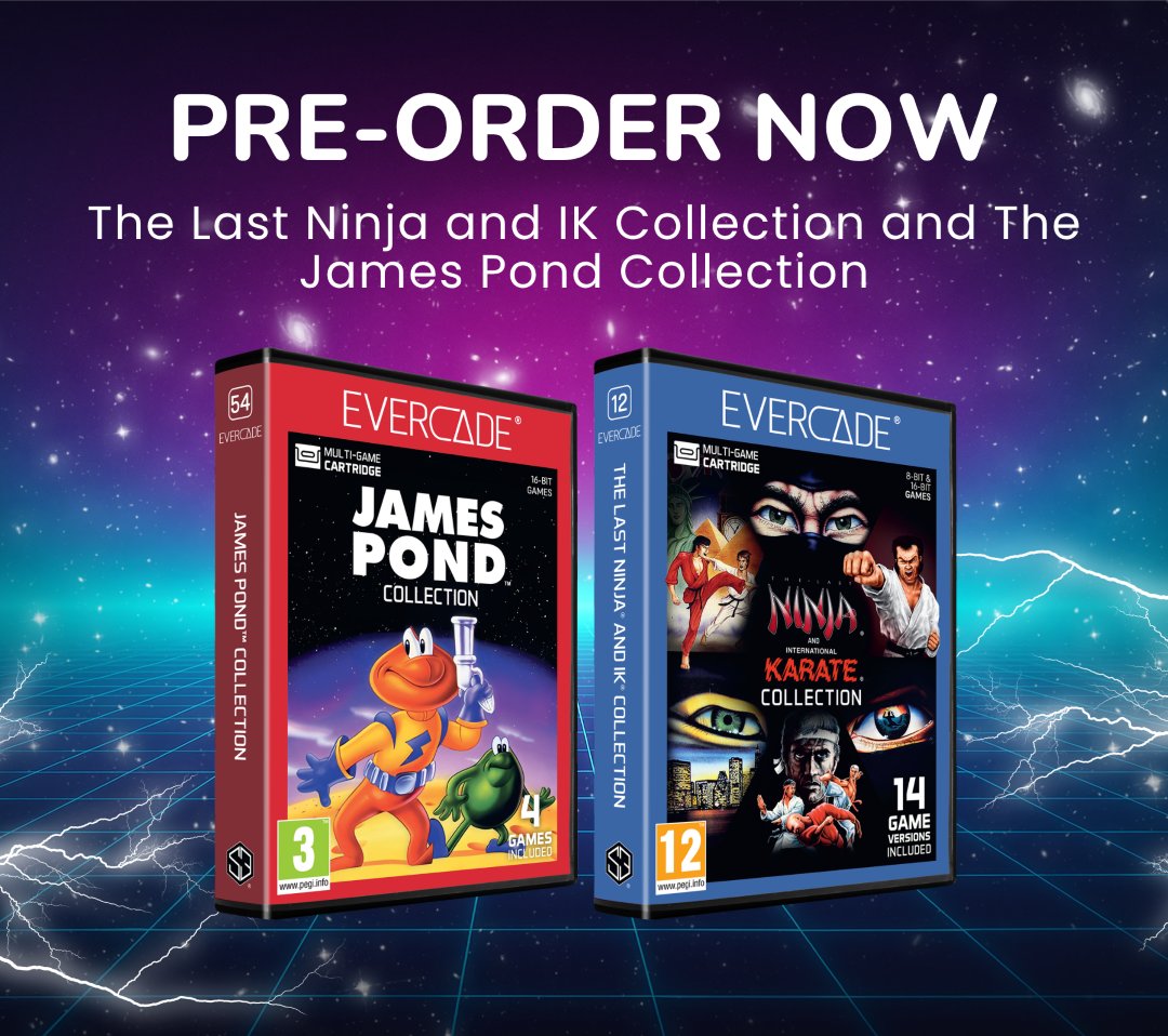 FunStockGames's tweet photo. James Pond and The Last Ninja and IK carts are waiting for you... 

Pre-order below! 😍 

UK: https://t.co/Q20rygYRBT
EU: https://t.co/kNZkU2S6Cc
USA: https://t.co/hvzJGaRgqp https://t.co/oEYD9jvwBv
