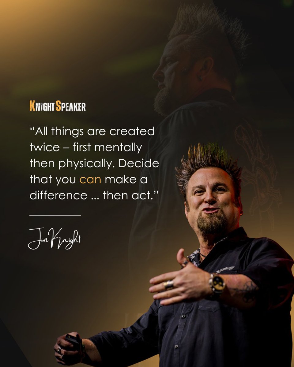 KnightSpeaker's tweet photo. It starts in your head before it ever shows up in your results. 🤘

See it. Believe you can make it happen. Then get to work.

The biggest difference-makers don’t just wait for change. They decide they can create it... and then they act. https://t.co/UthK8emxHi