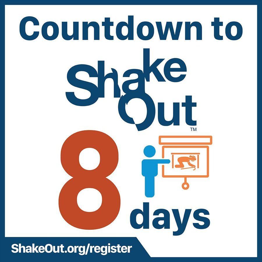 ECA's tweet photo. Only 8 days before #ShakeOut! Are you leading a drill on 10/15 or any other day? Use our Drill Leader Presentations in various settings!

ℹ️ Full of earthquake insights
🛡️ Safety tips for many situations
🎥 Drill broadcast recordings

Spanish version available too! https://t.co/f1YwQ7UwDD