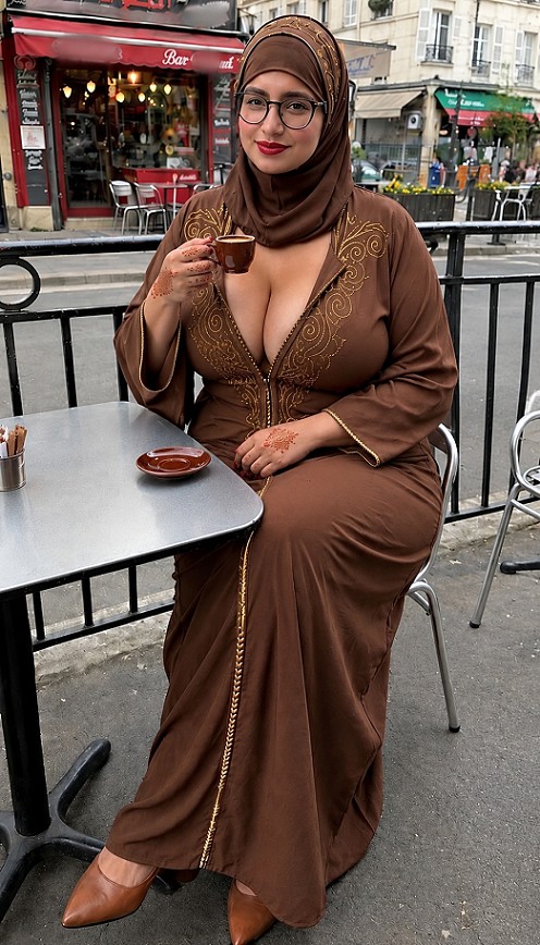 BoukriLeila's tweet photo. je déguste mon café avec toujours mon super décolleté qui laisse bien apparaitre ma grosse paire de #nichons https://t.co/jRnzOsEqX0