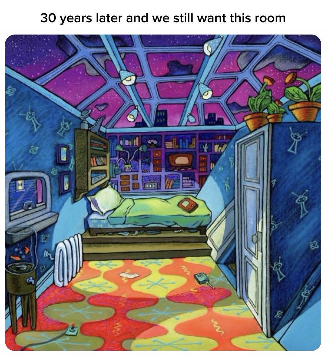 90stalgic's tweet photo. Admit it, ya’ll wanted this Arnold’s room growing up https://t.co/h7PmiCn95D