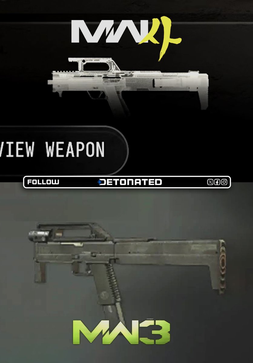 DETONATEDcom's tweet photo. The 'FMG9' (MW3) RETURNS in Modern Warfare 4 🔥

💥 Last Seen in 2011. https://t.co/tf7sq0EJh1