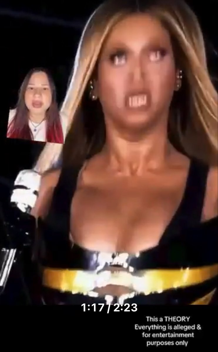 JaceDaSleeze's tweet photo. Is Beyonce possessed or perhaps a demon ? In my opinion this isn’t human 😟😳 https://t.co/TA2Ikig0RH