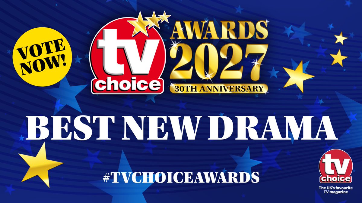 TVChoice's tweet photo. Drama fans- which new drama had you hooked from the very first episode? 👀  If it became your latest must-watch, make sure it gets the recognition it deserves! Vote for #BestNewDrama in the 2027 #TVChoiceAwards 👉 https://t.co/rfAyym0gLg https://t.co/ZiXDwLkzj7