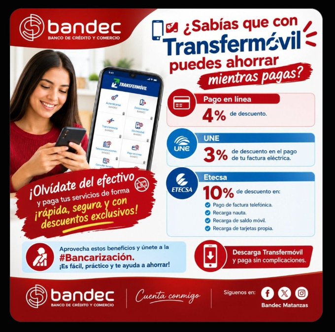 acl74hav's tweet photo. Aprovecha los beneficios y olvidate del efectivo, pague sus servicios de forma rápida, segura y con descuentos. #EtecsaConCuba #Mayabeque https://t.co/PtNaUOy9FS