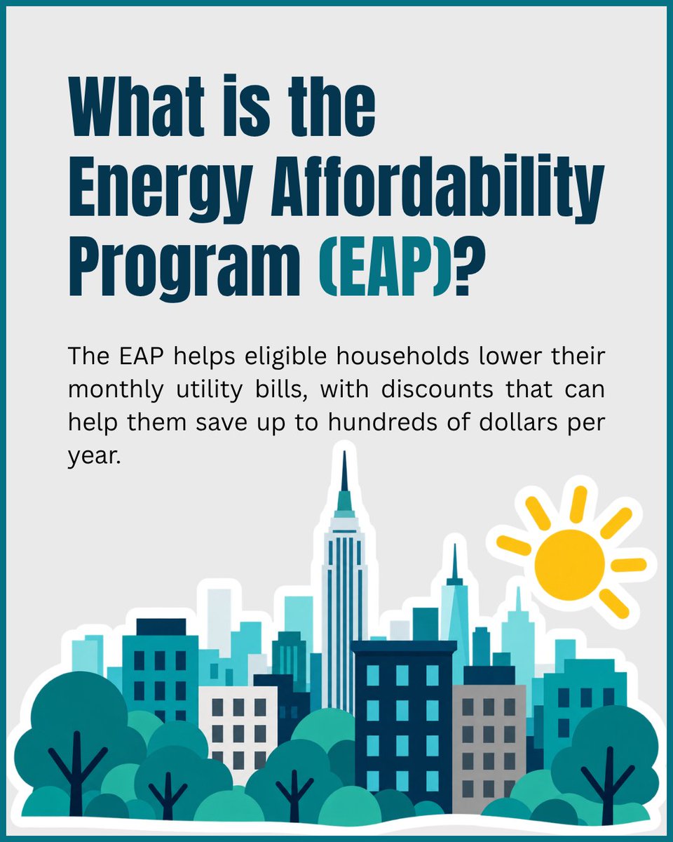 NYCAging's tweet photo. Want to lower your energy bills?🏡💡Older New Yorkers may qualify for the NY State Energy Affordability Program. Learn more here, and if you have questions call Aging Connect at 212-AGING-NYC (212-244-6469). #NYCAging #EAP https://t.co/OBncESXA8h