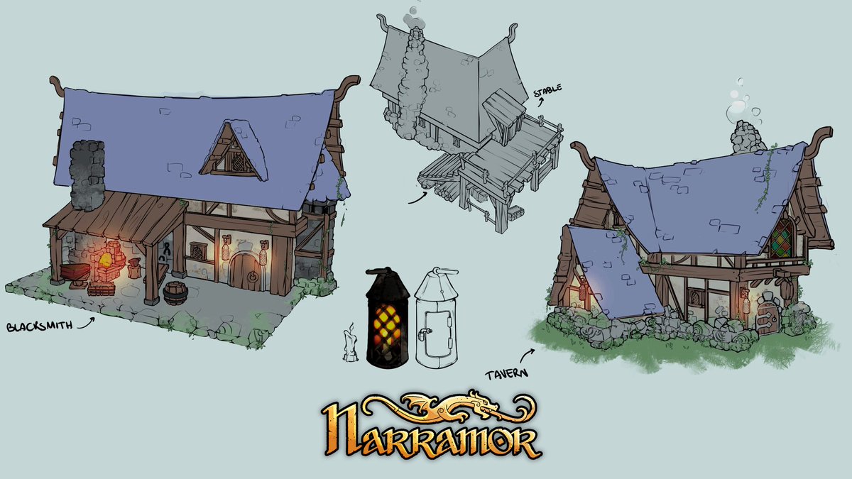 GamythStudio's tweet photo. Bardenfell Real Estate.
Fine houses. Conveniently located near goblins, undead and the occasional refugee crisis.

As anyone who's ever bought a house will know, it's remarkably easy to have more ideas than money.

#Narramor #IndieGame #RPG #ConceptArt #GameArt https://t.co/VLxmIypj71
