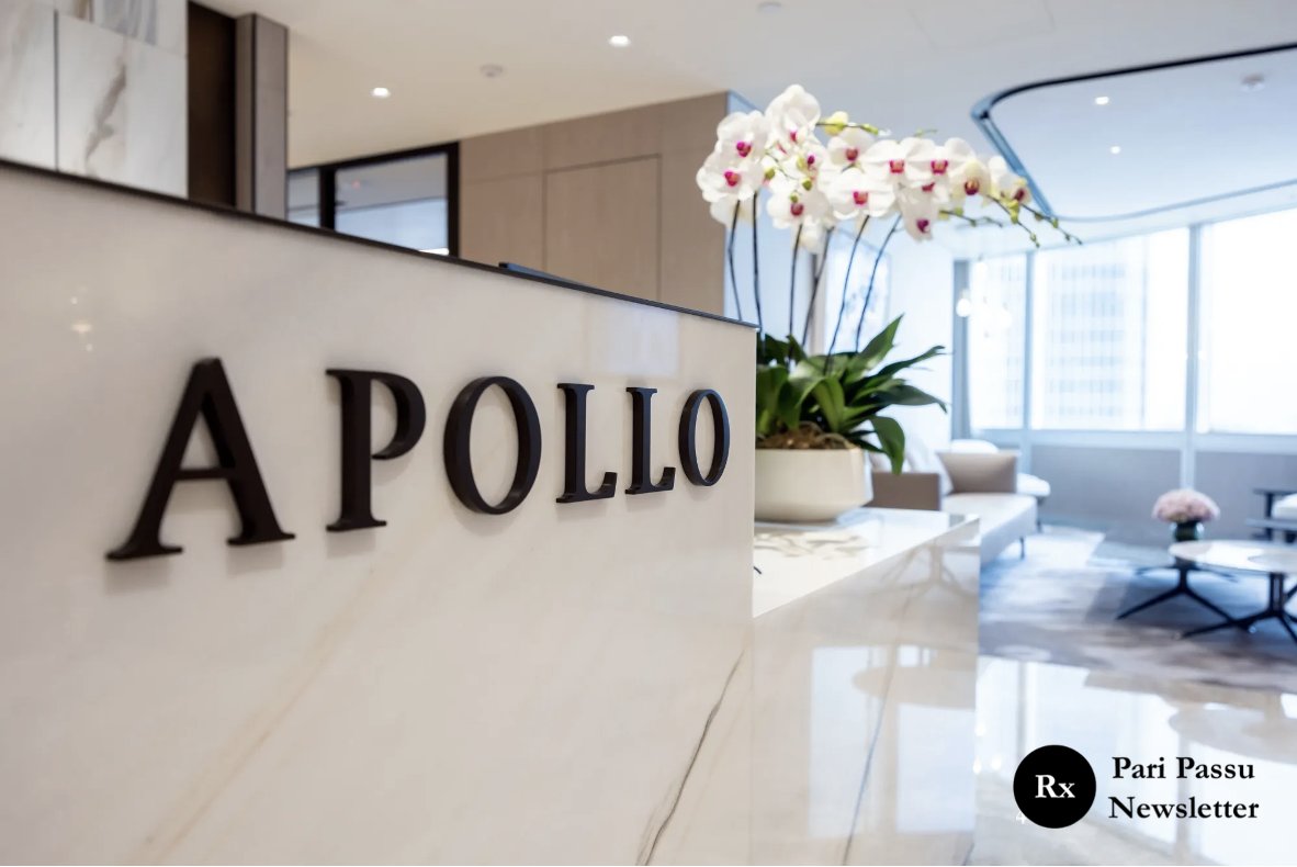PariPassu_Rx's tweet photo. Apollo has traded more than $35bn of private credit since it began making markets in the asset class, co-head of corporate credit John Cortese said on Bloomberg Television.

The desk has traded about 500 assets with 160 counterparties. Roughly a third of the volume involved loans Apollo did not originate.

In its early days the desk had traded about $2bn of Apollo's own originations with around 60 active clients. The firm has since added daily NAV pricing and ICE security identifiers, and lined up JPMorgan, Goldman Sachs and three other banks as broker-dealers.

Apollo Debt Solutions BDC, with about $26bn of assets, capped withdrawals at 5% for a third straight quarter last month after 14.7% of shares sought to exit.