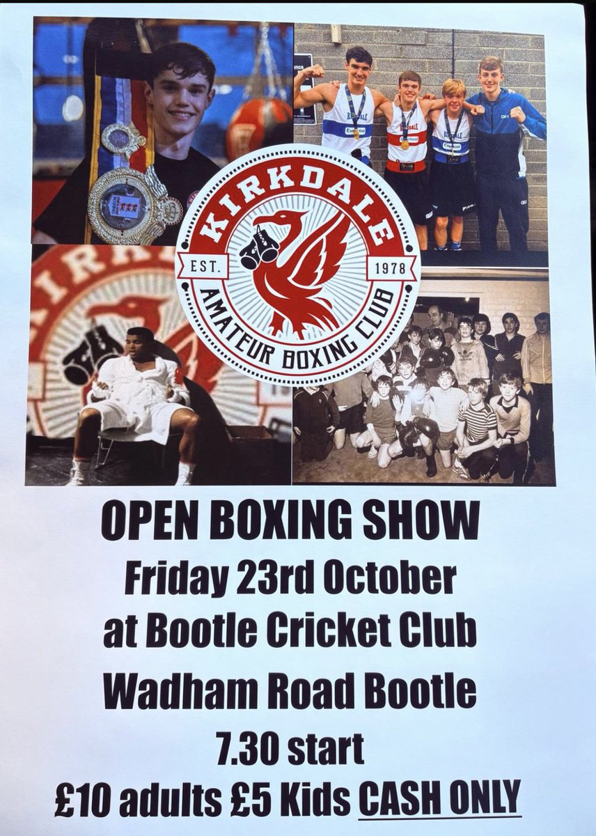Kirkdaleboxing1's tweet photo. Kirkdale show, please come support 👊🏻 #KRS #MoreThanJustABoxingClub https://t.co/ZJJ0Cv1Fma