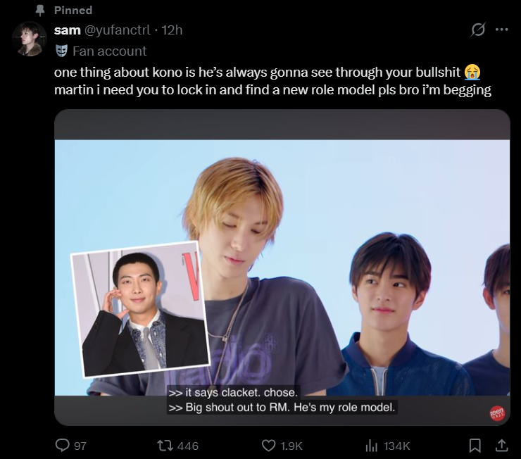lqvecortis's tweet photo. not the first time she set up cortis btw. grown ass 24 yo oversexualised james and commented on martin's eating habits and now this??? pinning a tweet setting up cortis and acting parasocial as if U know keonho more than anyone. y'all are fucking weird. all this for likes???? https://t.co/35JkBxylDe