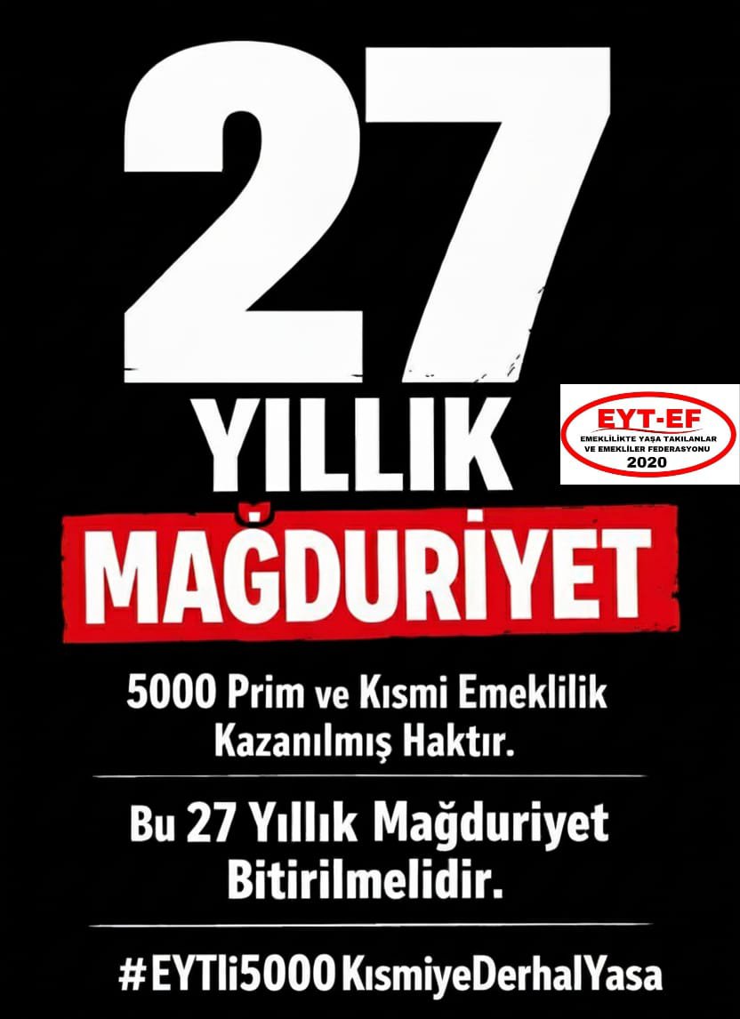 MasterYedek's tweet photo. O SANDIK
#çokBekletildi5000Kısmi

Biz 5000 Kısmi mağdurları;

Yıllardır aynı sorunun
aynı belirsizliğin ve aynı ertelenmiş sözlerin içinde bırakıldık

8 Eylül 99 öncesi neyse;
Hakkımız Odur!

Bekletilmek değil,
Artık yasa istiyoruz !

#EmekliyeYokFaizeçok
@RTErdogan
@isikhanvedat https://t.co/AyPjNIQWnl