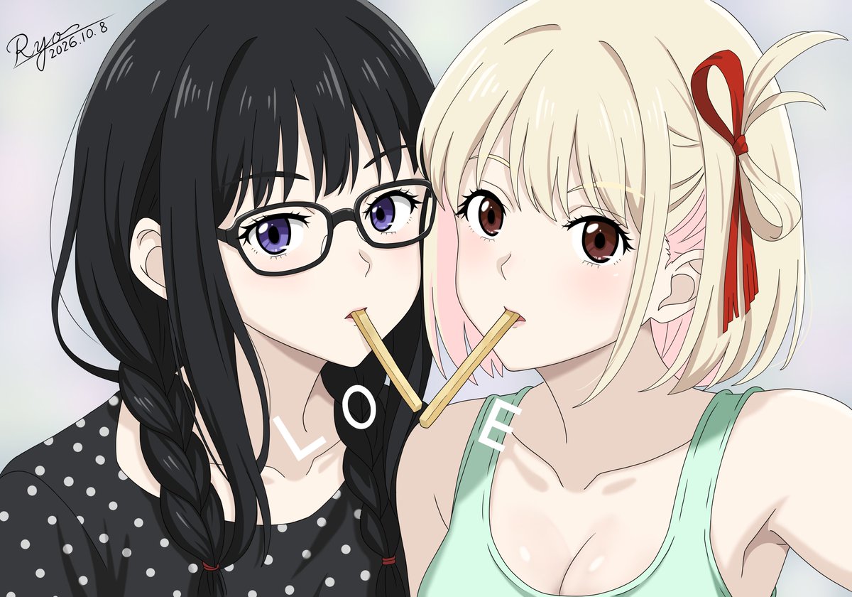 Iganin_R's tweet photo. #イラスト 
#リコリス・リコイル 
#リコリコ  

ちさたき 50

完成＼(^o^)／

お付き合い頂いたいつもの皆様もそうでない方々も沢山の♡とRTありがとうございましたm(_ _)m

描いてる時は分からないのですが投稿した物を見ると修正や調整が必要な所が顕著に見えるのは何でかなぁ？

さて、次は... https://t.co/tHyevc2CW0