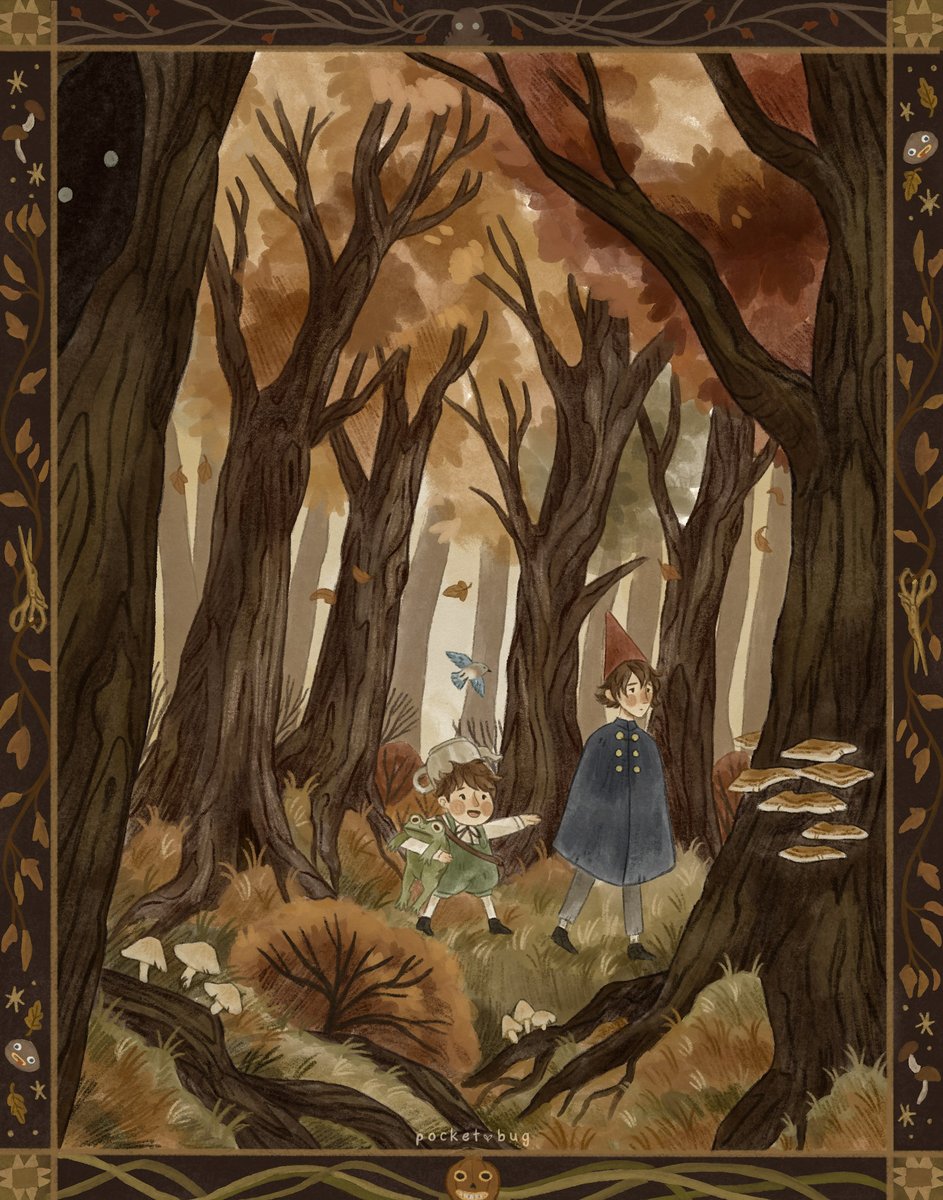 pocketbugart's tweet photo. Into the unknown 🪵🫖🍂
I think it’s nearly time for the yearly rewatch 
#Overthegardenwall https://t.co/DD8L4MqHXP