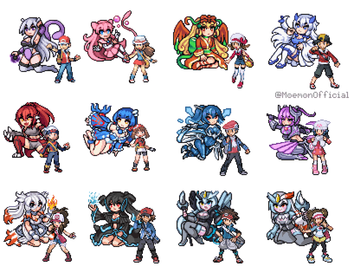 MoemonOfficial's tweet photo. Legendary Moemon and Trainer Showcase!
Which one you think makes the best pair? https://t.co/gleuplfQ9a