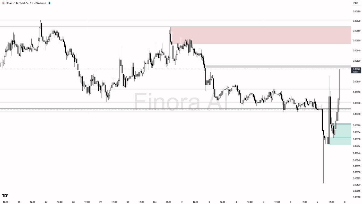 📈 HEMI shows sharp 2.9% jump on 2.4x volume spike—smart money looks aggressively bullish

- my bias is bullish here — the 1h trend structure is confirmed bulli