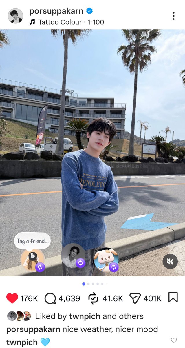yoriku_u's tweet photo. After the shadowban things, teetee been like, comment, share and repost on Pip new post on ig😭
The bf support is real!!!
For you vavas, lets compate with teetee to support Pip on ig too. Actually support both of them anywhere to boost their engagement✨

#teeteepor
#twnpich
#porsuppakarn