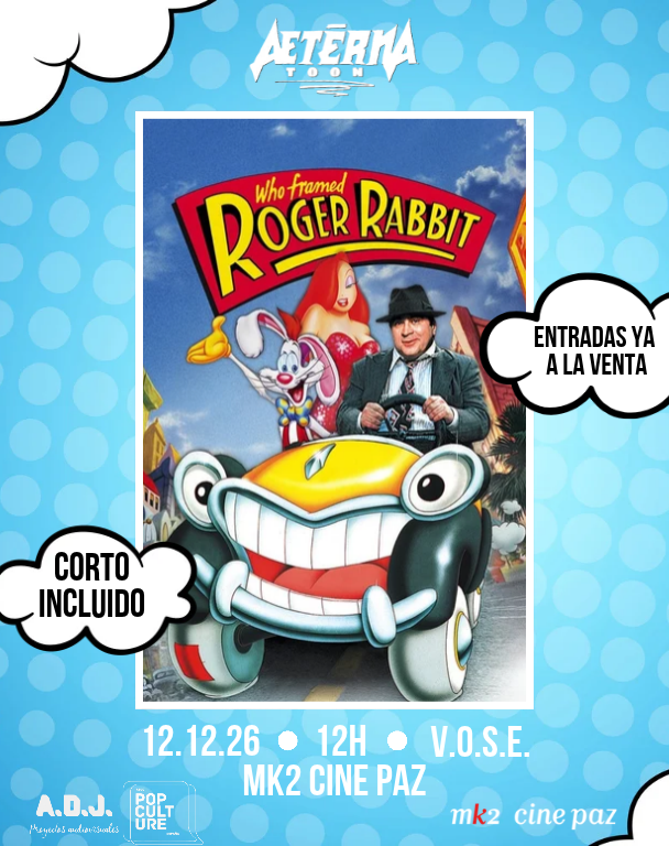 AeternaMadrid's tweet photo. 🎥 INAUGURACIÓN AETERNA TOON: ¿QUIÉN ENGAÑÓ A ROGER RABBIT📽️

¡#AeternaToon inicia su aventura! El 12 de diciembre, ¿QUIÉN ENGAÑÓ A ROGER RABBIT? en una maravillosa sesión matinal de sábado para grandes y pequeños en mk2 Cine Paz. ¡No faltéis!

ENTRADAS: https://t.co/VQ3A48WIYh https://t.co/z8srCzrdv8