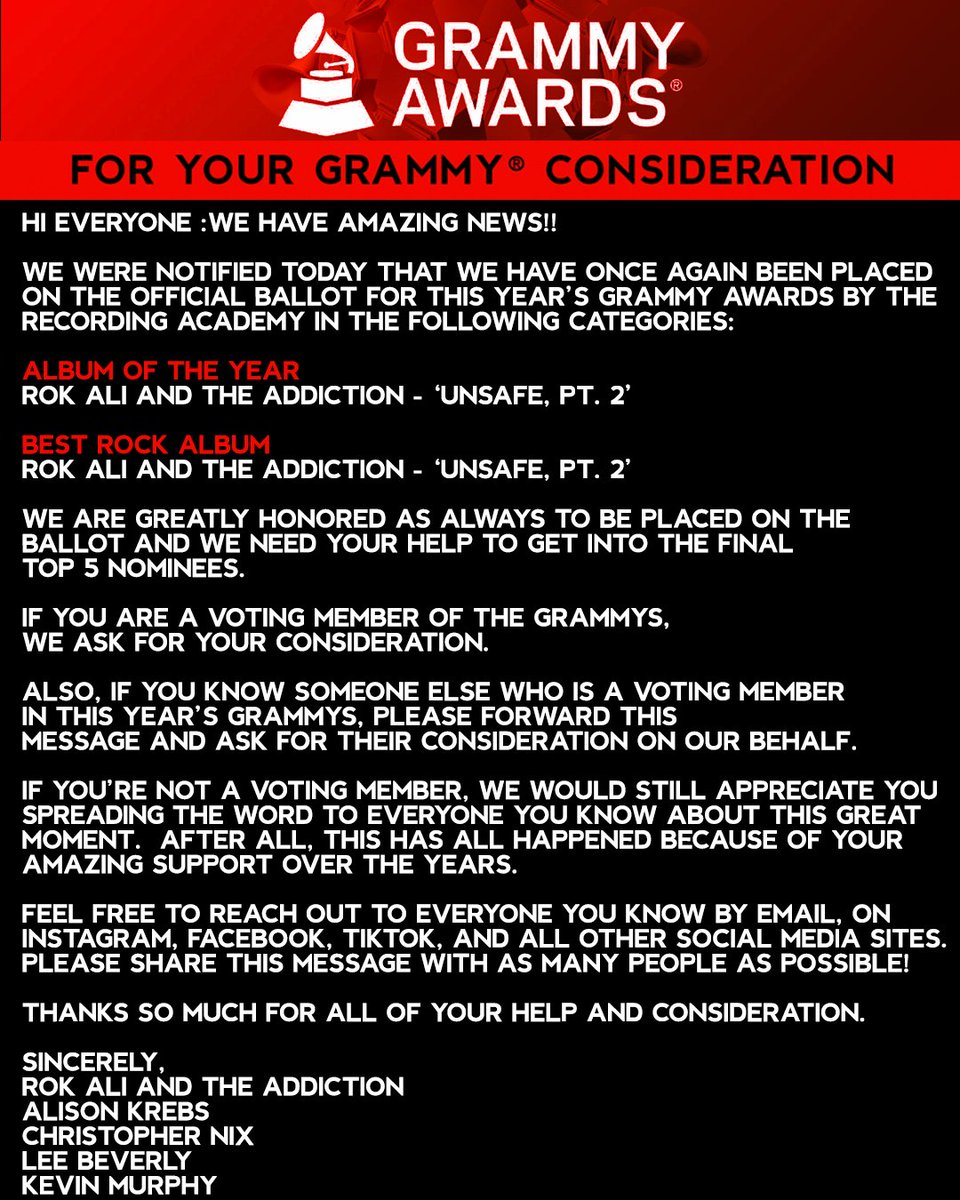 rokalimusic's tweet photo. #GrammyConsideration #ForYourConsideration #GRAMMYs #RecordingAcademy #69thgrammyawards https://t.co/fT8bbVj8yK