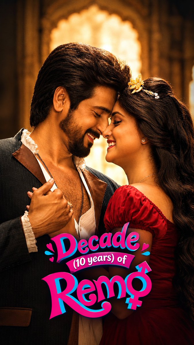 Srikant21102002's tweet photo. Decade of LOVE #REMO ๐๐๐
#10YearsOfRemo
#Sivakarthikeyan #Keerthysuresh https://t.co/RrHfcP5v8x