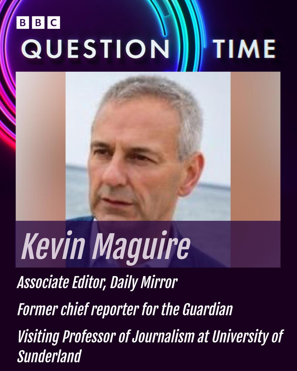 bbcquestiontime's tweet photo. On the panel this week, the Daily Mirror’s Kevin Maguire #bbcqt https://t.co/bzYVnfoD95