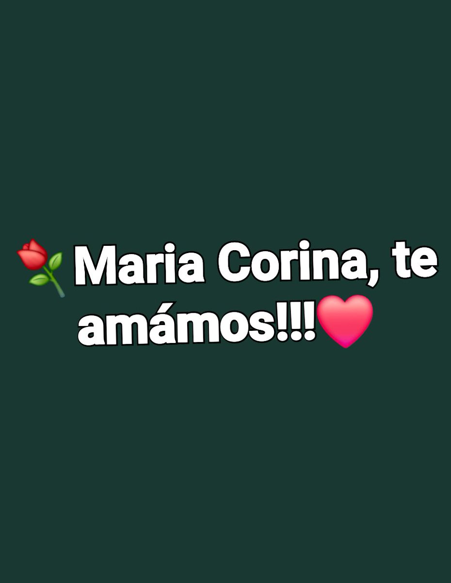 Ruben7870's tweet photo. Todo el mundo a enviarle nuestro afecto y nuestro amor, a nuestra líder, única y ejemplo de lucha por nuestro país! Gracias por no rendirte! ⚘️Eres una guerrera y la voz de millónes de Venezolanos que querémos ser libres!!⚘️⚘️ VIVA VENEZUELA LIBRE!!🇻🇪🇻🇪 https://t.co/g5tHWZelzz