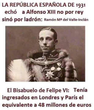 AdayQG's tweet photo. #emeritoCorrupto #borbonesLadrones #ReferendumYA #DerogarLaMonarquía #RepublicaYa #BastaDeLadrones #borbonesCorruptos #borbonesLadrones #BorbonesLadronesTodos #borbonesParasitos #VivaLaRepublica 

#FelipeVIMárchateYa https://t.co/zMGQ2Nj6FB