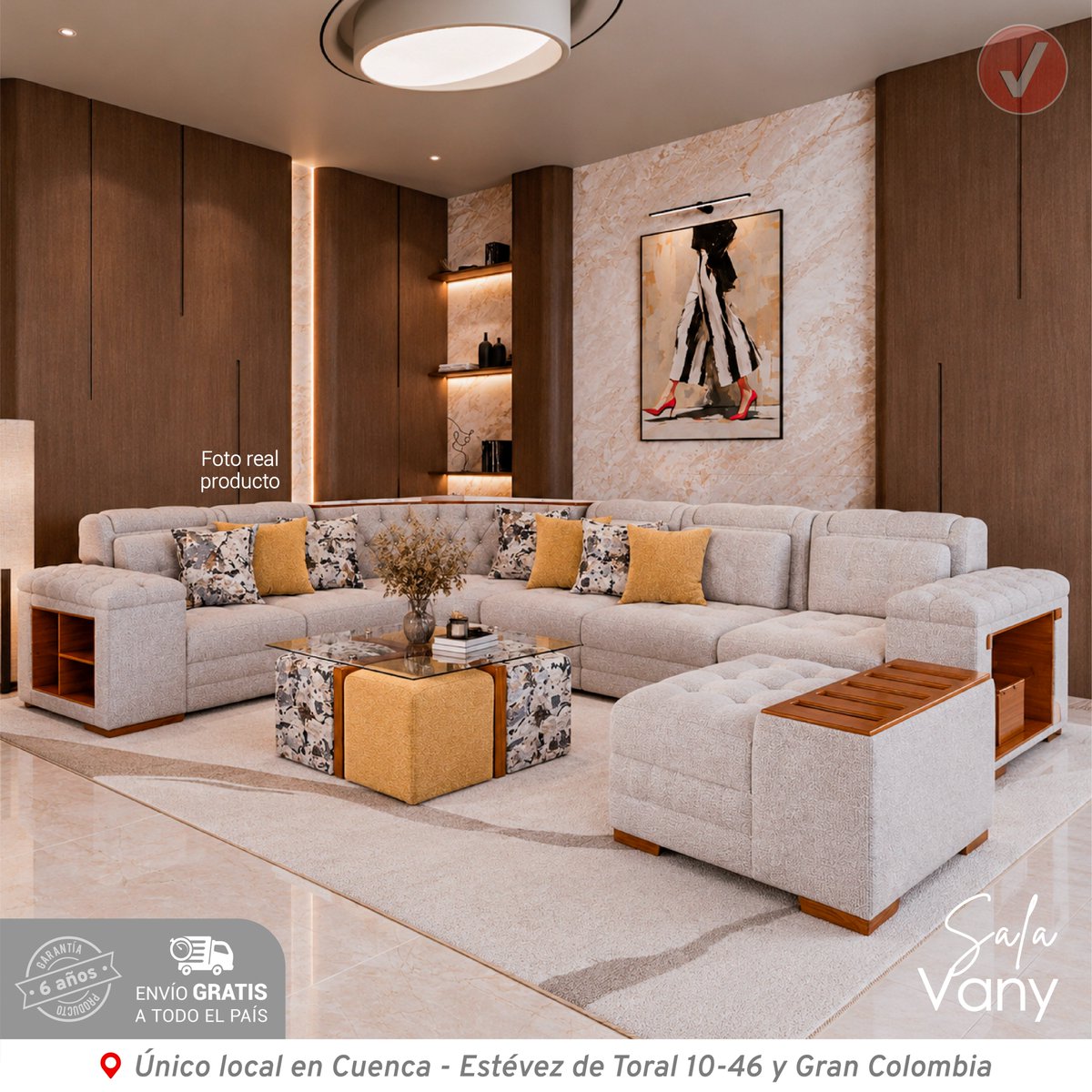 m_veravazquez's tweet photo. Nuestra sala Vany es ese espacio amplio y acogedor que transforma por completo tu hogar ✨ Su diseño en L ofrece comodidad para compartir en familia, mientras sus detalles y acabados le dan un toque sofisticado y actual 🛋️🤎

📲 Llámanos o escríbenos al 0962787166 https://t.co/HBqA8O6GOW